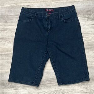 The Children's Place Girl's Dark Denim Bermuda Shorts